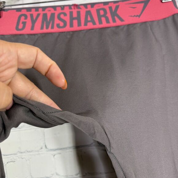 Gymshark Seamless Leggings Women Medium Brown Red Waistband Logo Activewear Gym - Picture 4 of 12